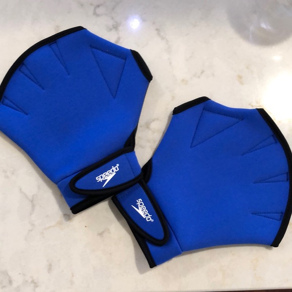 Speedo Swim Speedo Aquatic Fitness Gloves Nwot L Adjustable Strap